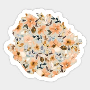 Tropical flowers-Peach sand Sticker
